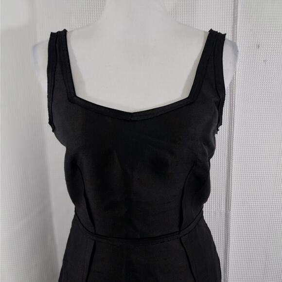 NWT@$229! TALBOTS! SILK & WOOL BLEND CLASSICALLY INSPIRED BLACK EVE DRESS! SZ 6 - Picture 3 of 12